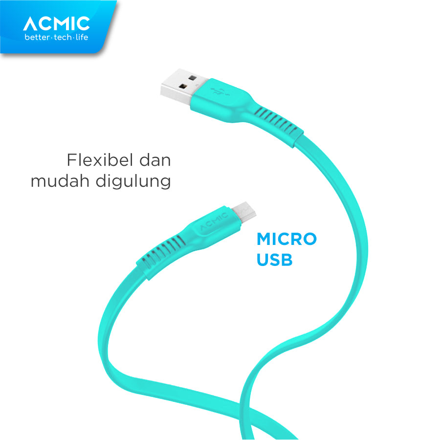 ACMIC CFM100 Kabel Data Charger Micro USB 100cm Fast Charging Cable